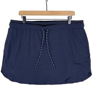 Athleta Crest Skort 16 Navy Ripstop High Rise Elastic Waist Pull On Stretch
